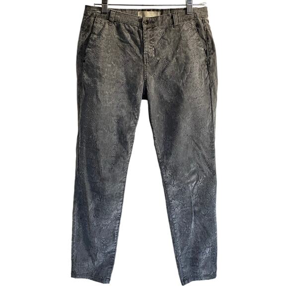 ZARA Z1975 Snakeskin Printed Denim Jeans Pants Waxed Finish 4 X‎ 26 - Picture 7 of 16